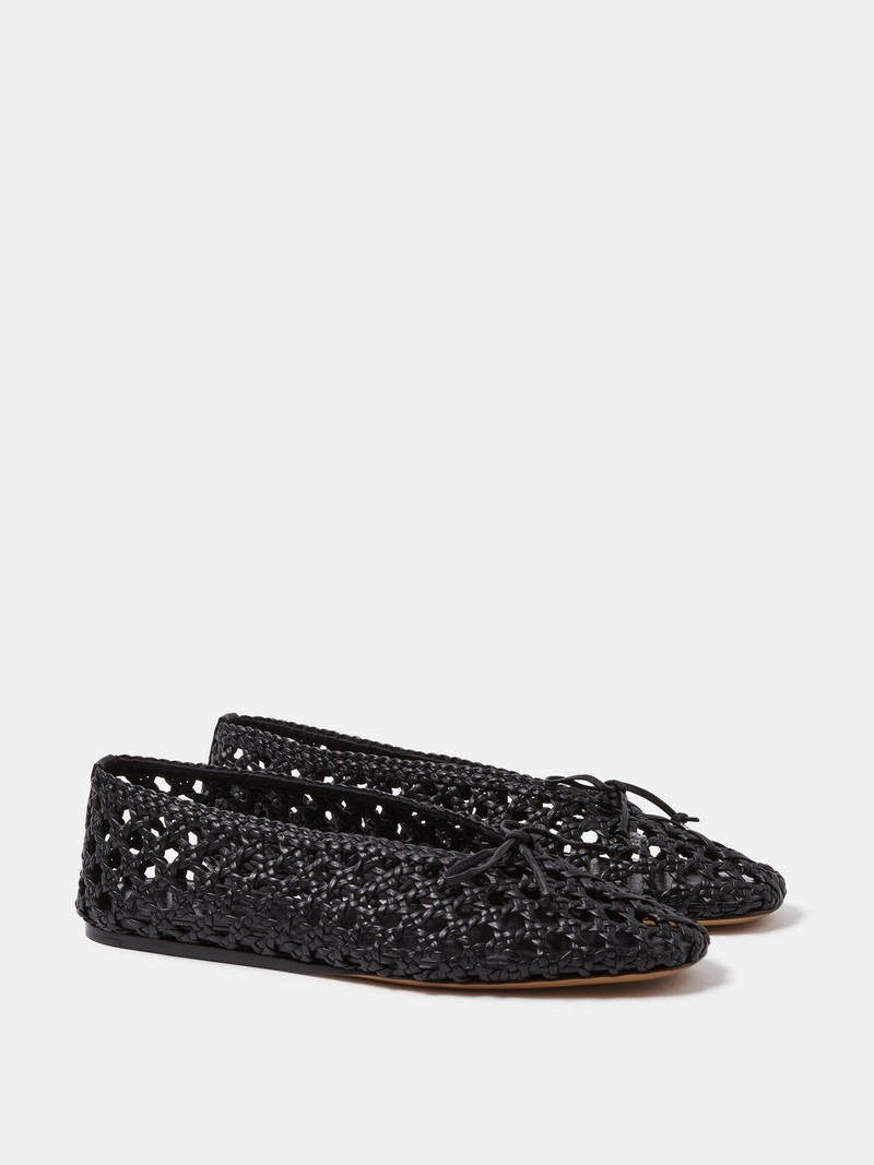 LE MONDE BÉRYL Regency Slipper / Black Woven Leather outlook