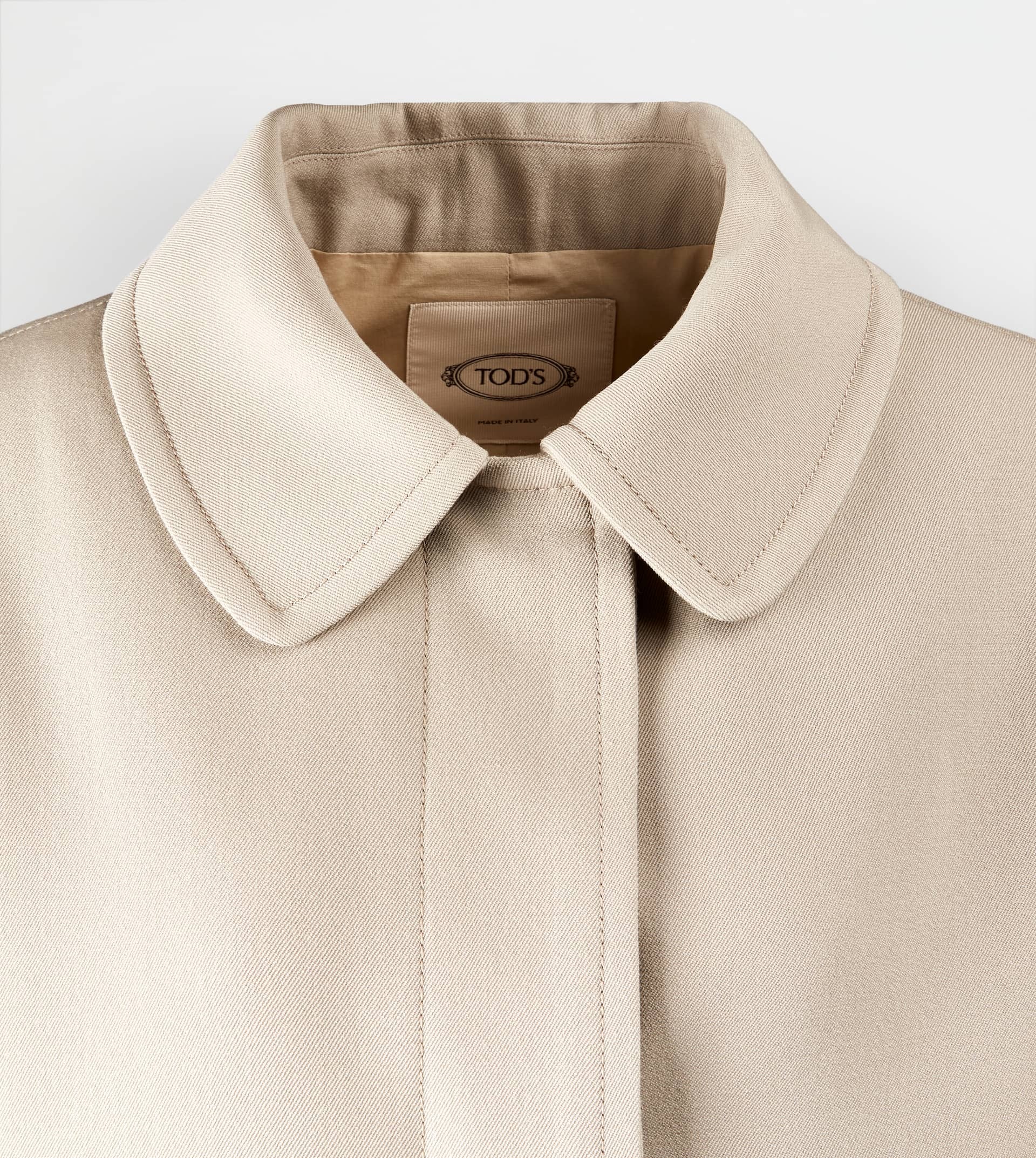 OVER COAT IN WOOL - BEIGE - 3