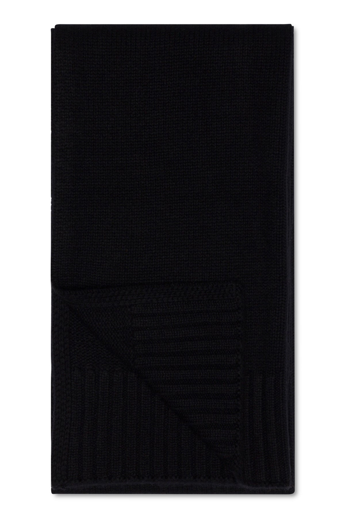BLACK CASHMERE WRAP SCARF - 6