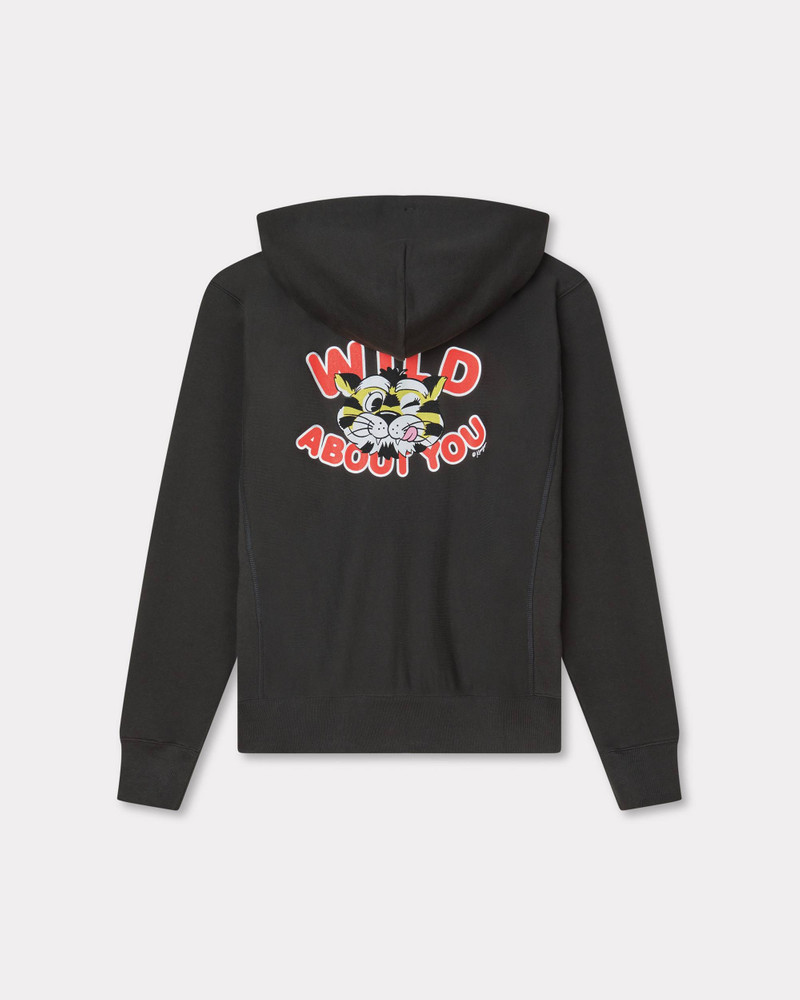 KENZO 'KENZO Wild Tiger' zip up hoodie in cotton outlook