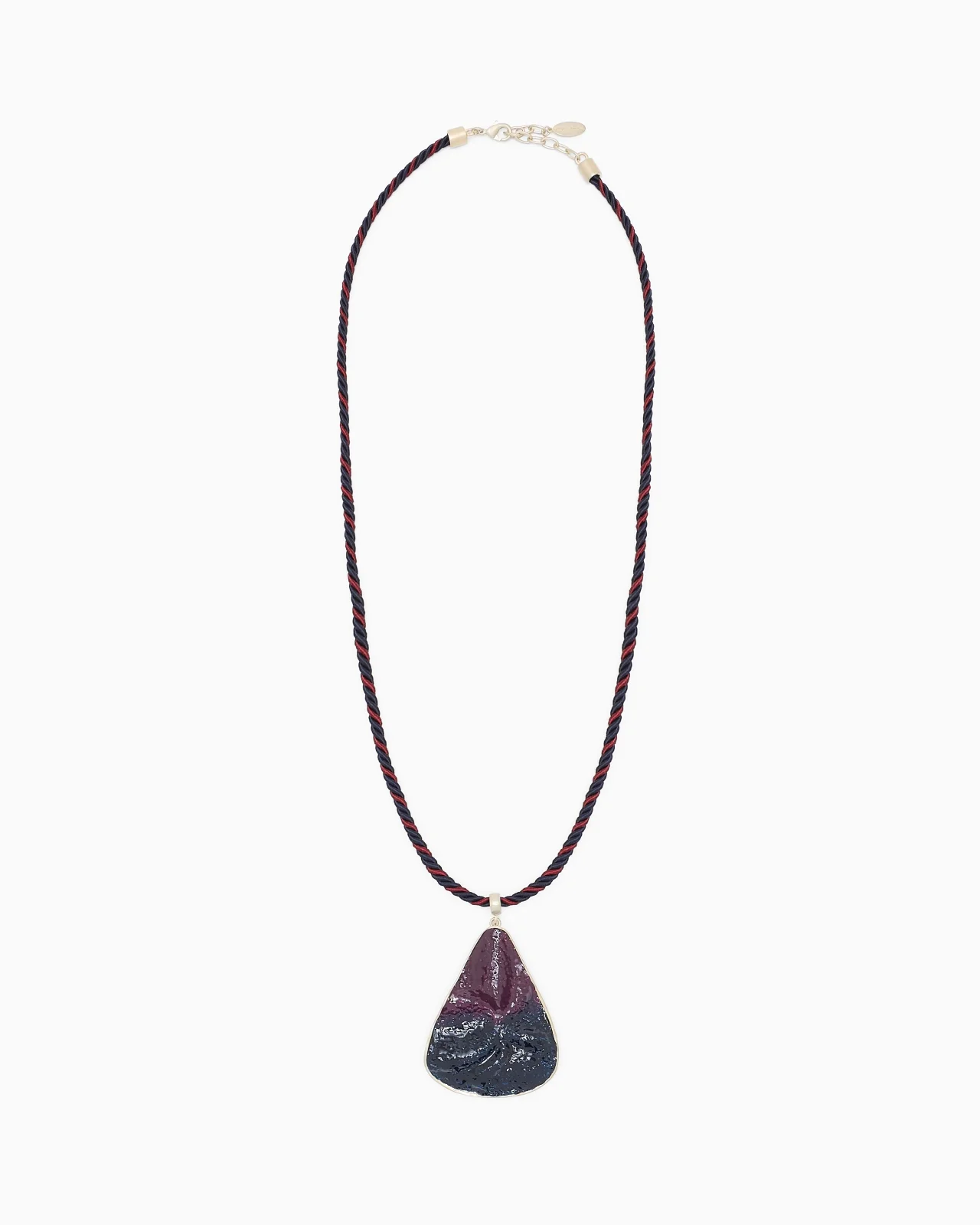 NECKLACE IN TIN ALLOY AND BRASS WITH ENAMEL - 1