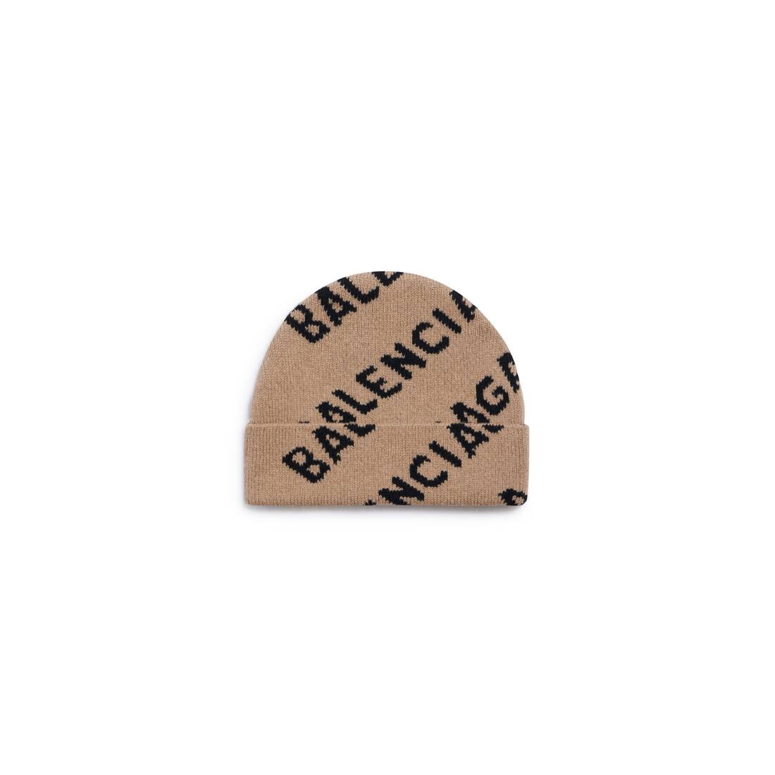 Allover Logo Beanie in Beige - 2