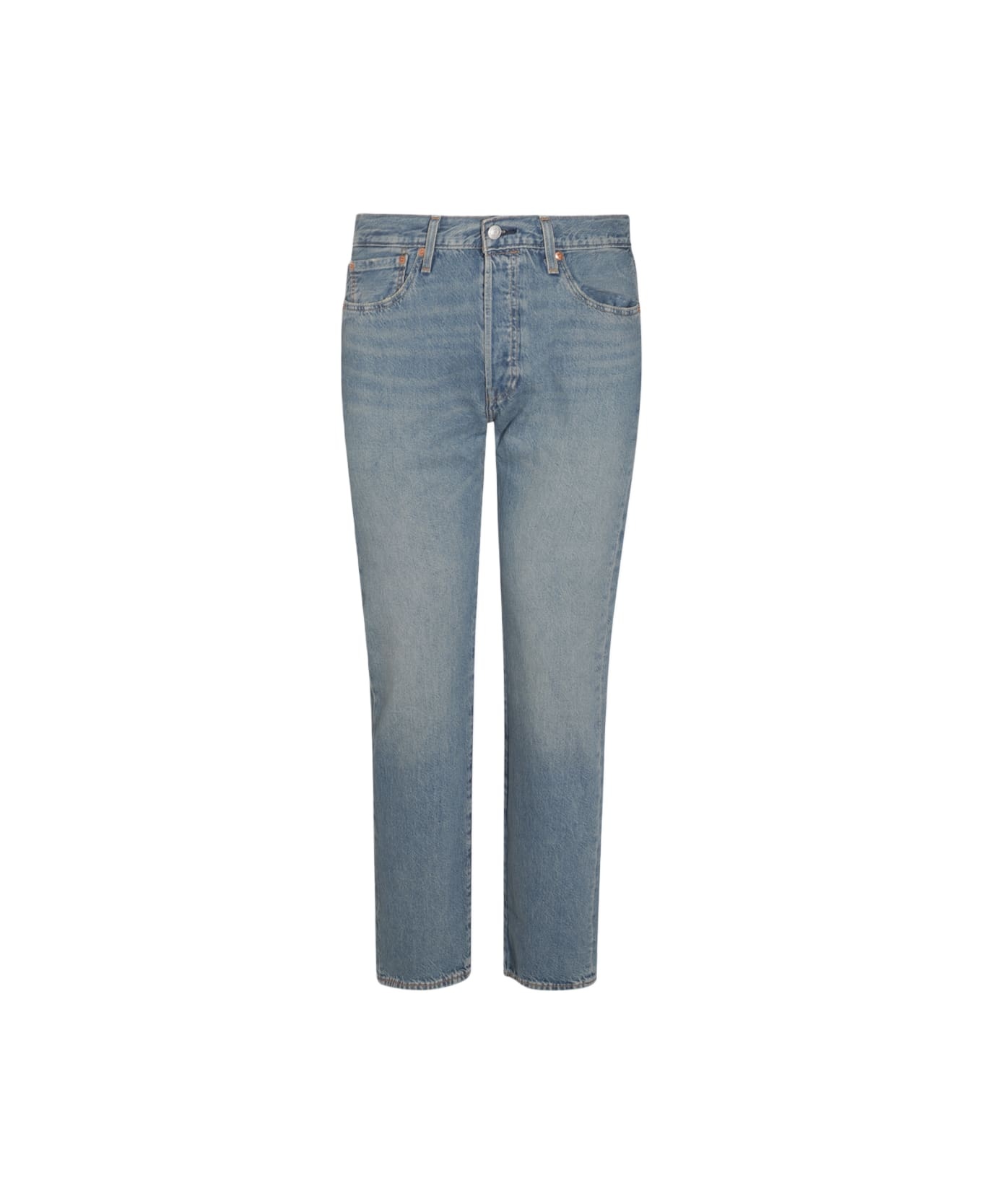 Blue Cotton Denim Jeans - 1
