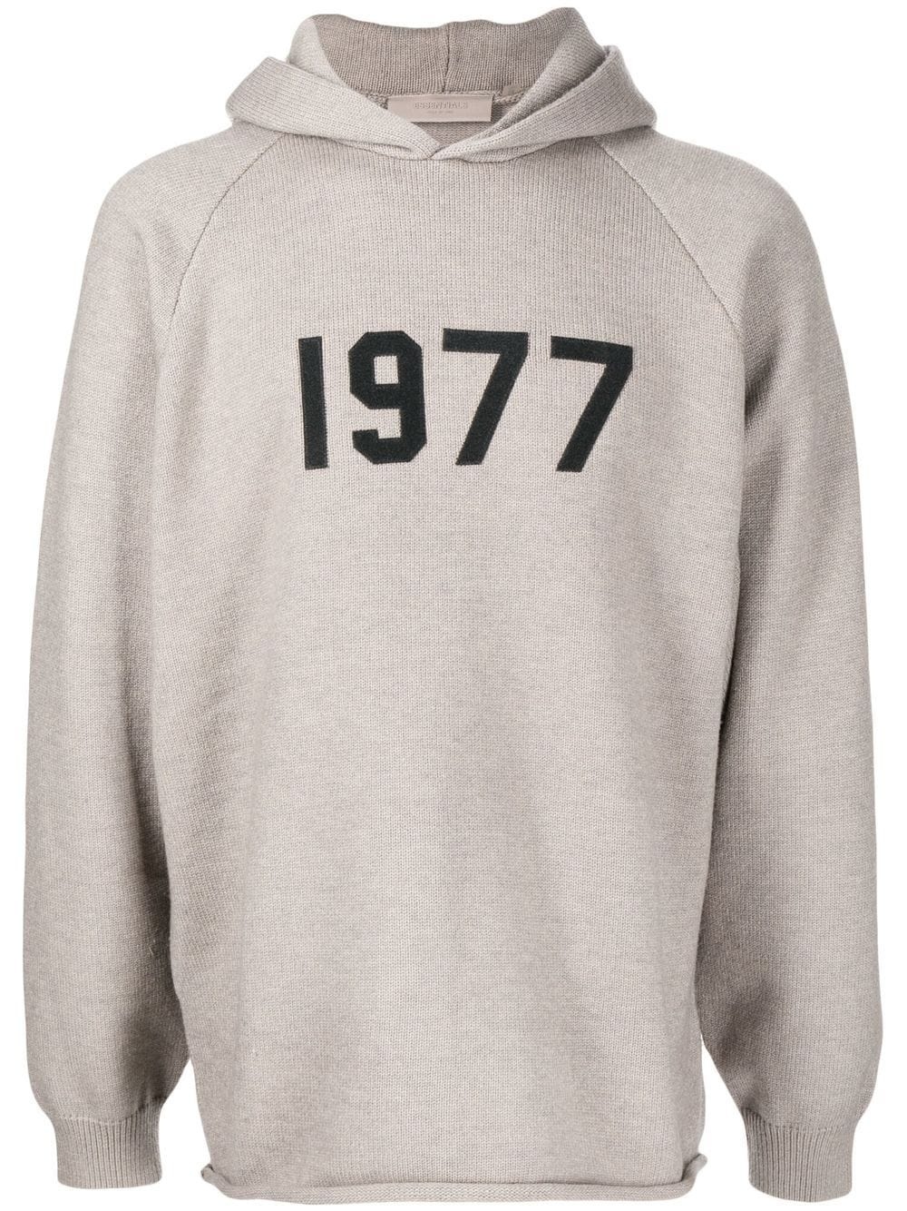 1977-print pullover hoodie - 1