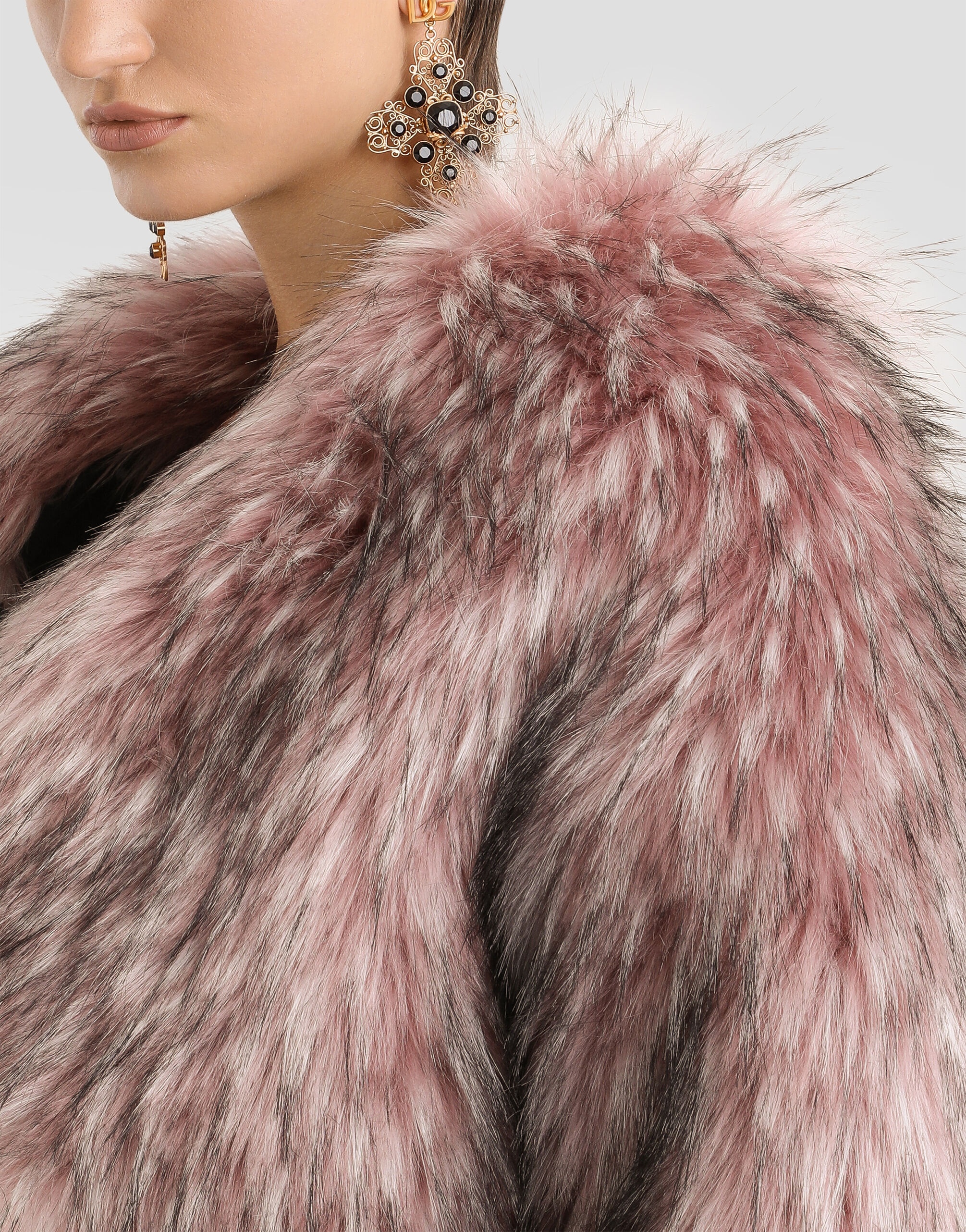 Short faux fur jacket - 7