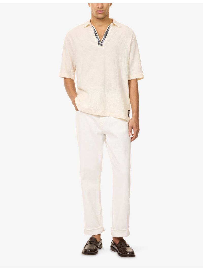 ORLEBAR BROWN Ridley Embroidery Cotton-Knit Polo Shirt outlook