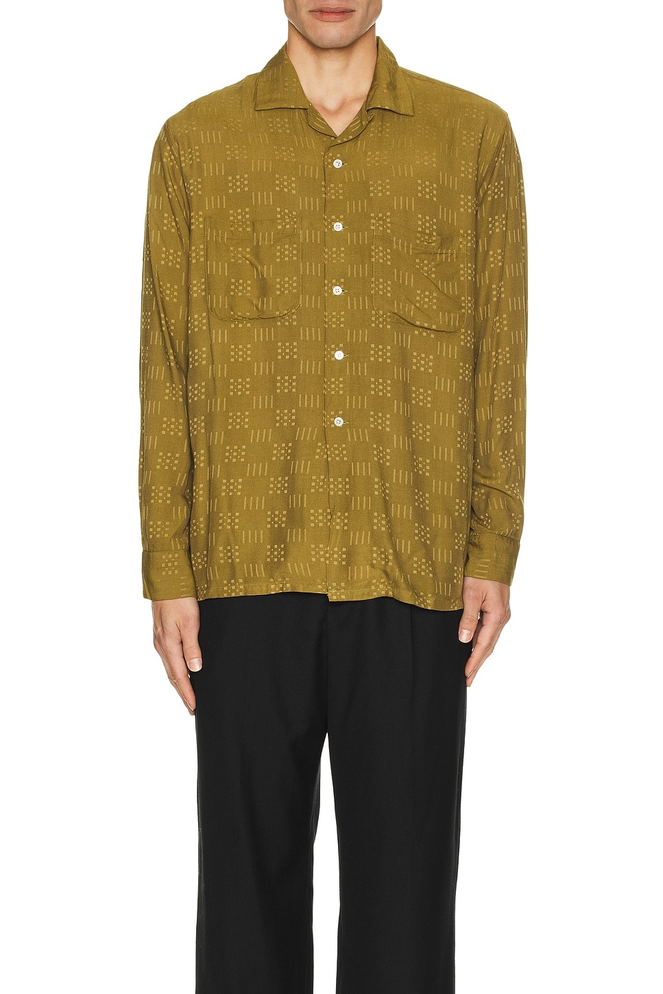 Open Collar Shirt Jacquard - 3
