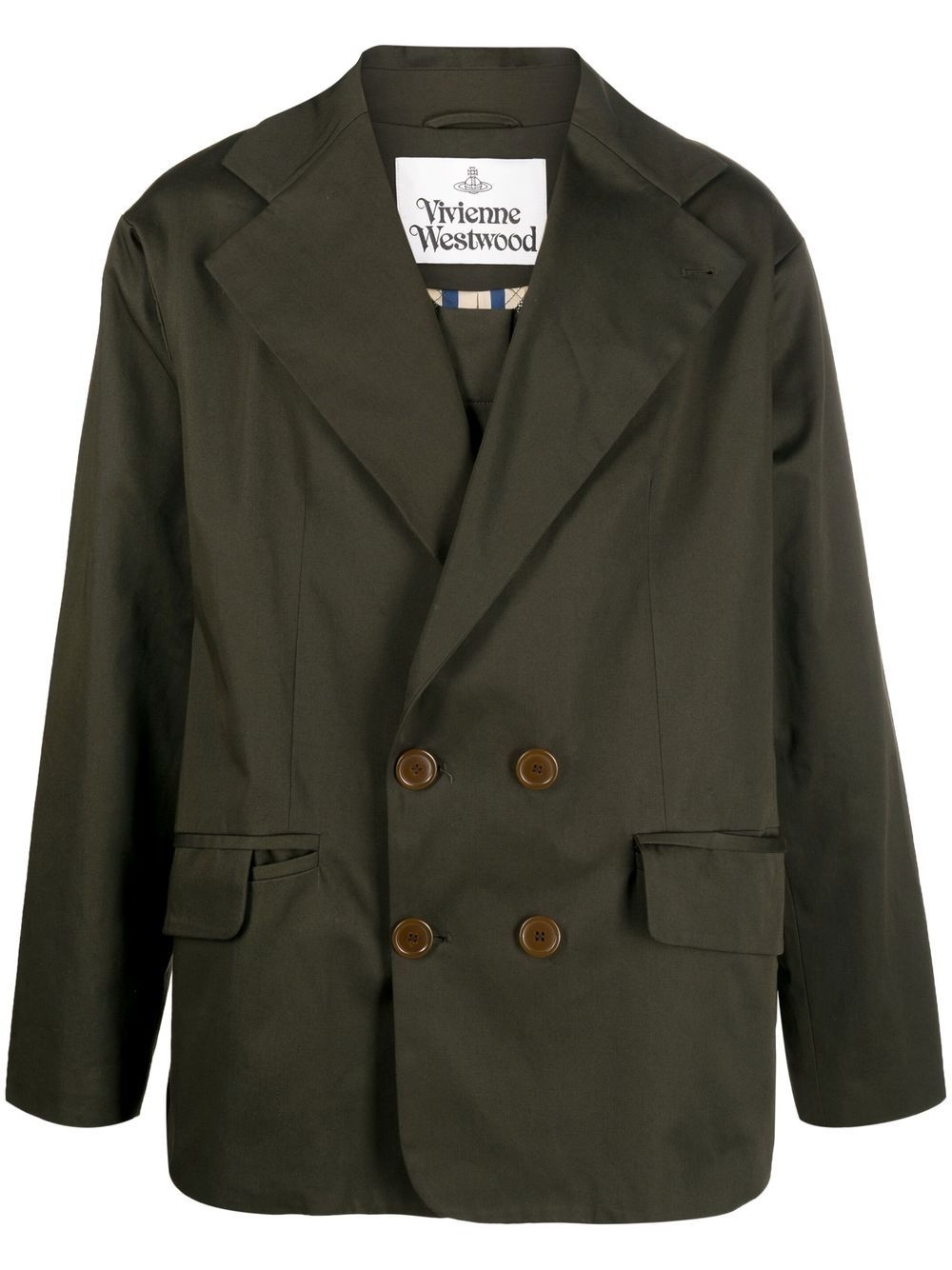 oversized double-breasted blazer - 1