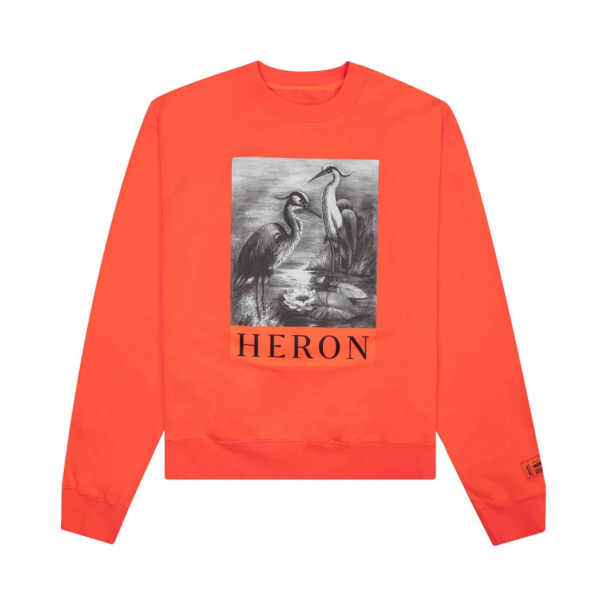 Heron Preston Logo Print Long-Sleeve Sweatshirt 'Orange/Black' - 1