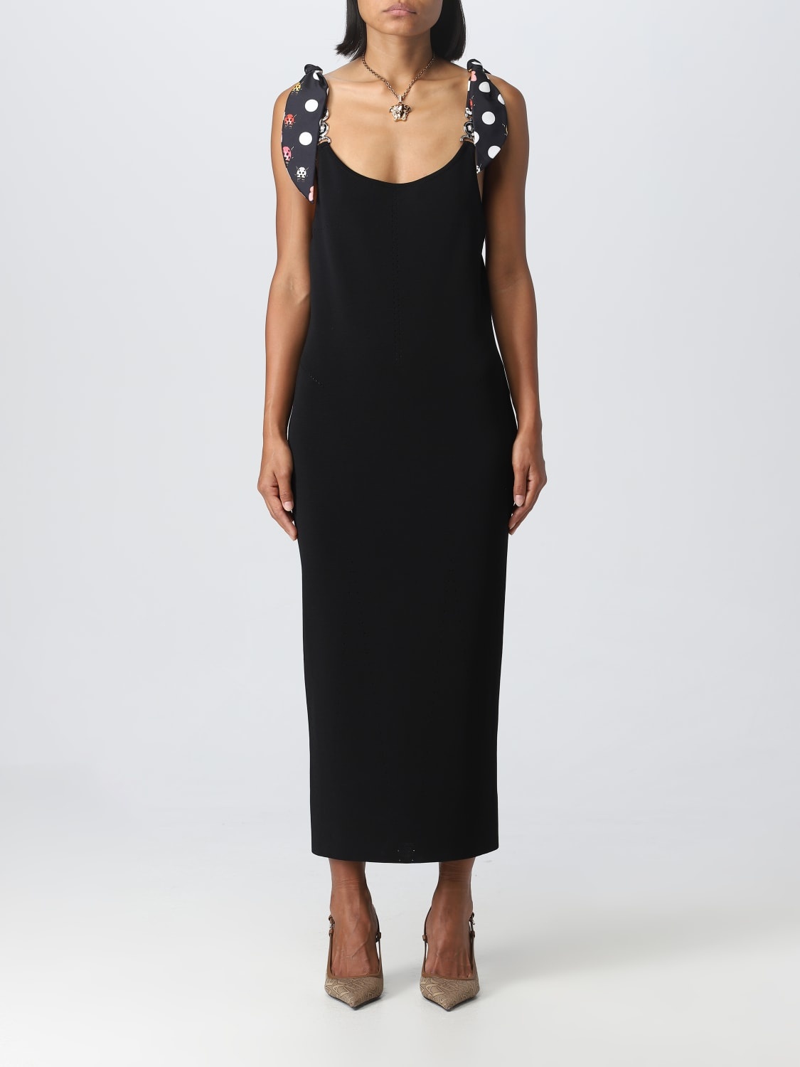 Versace midi dress in compact knit - 1