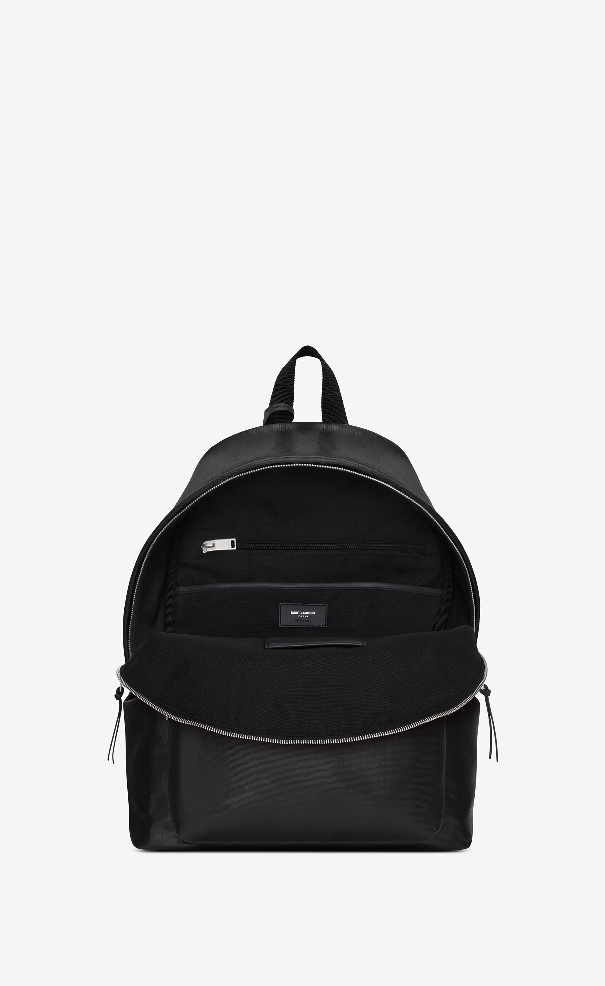 city backpack in shiny textured canvas - 4