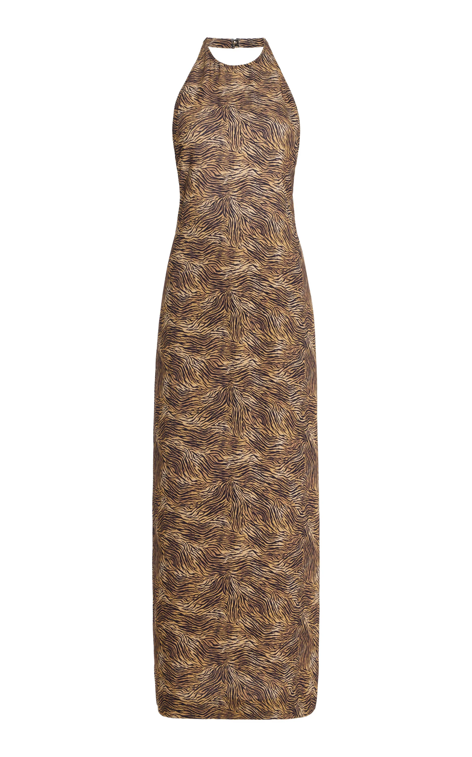 Colette Animal-Print Jersey Midi Halter Dress animal - 1