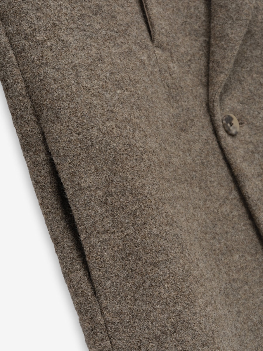 Boiled Wool Relaxed Overcoat - 5