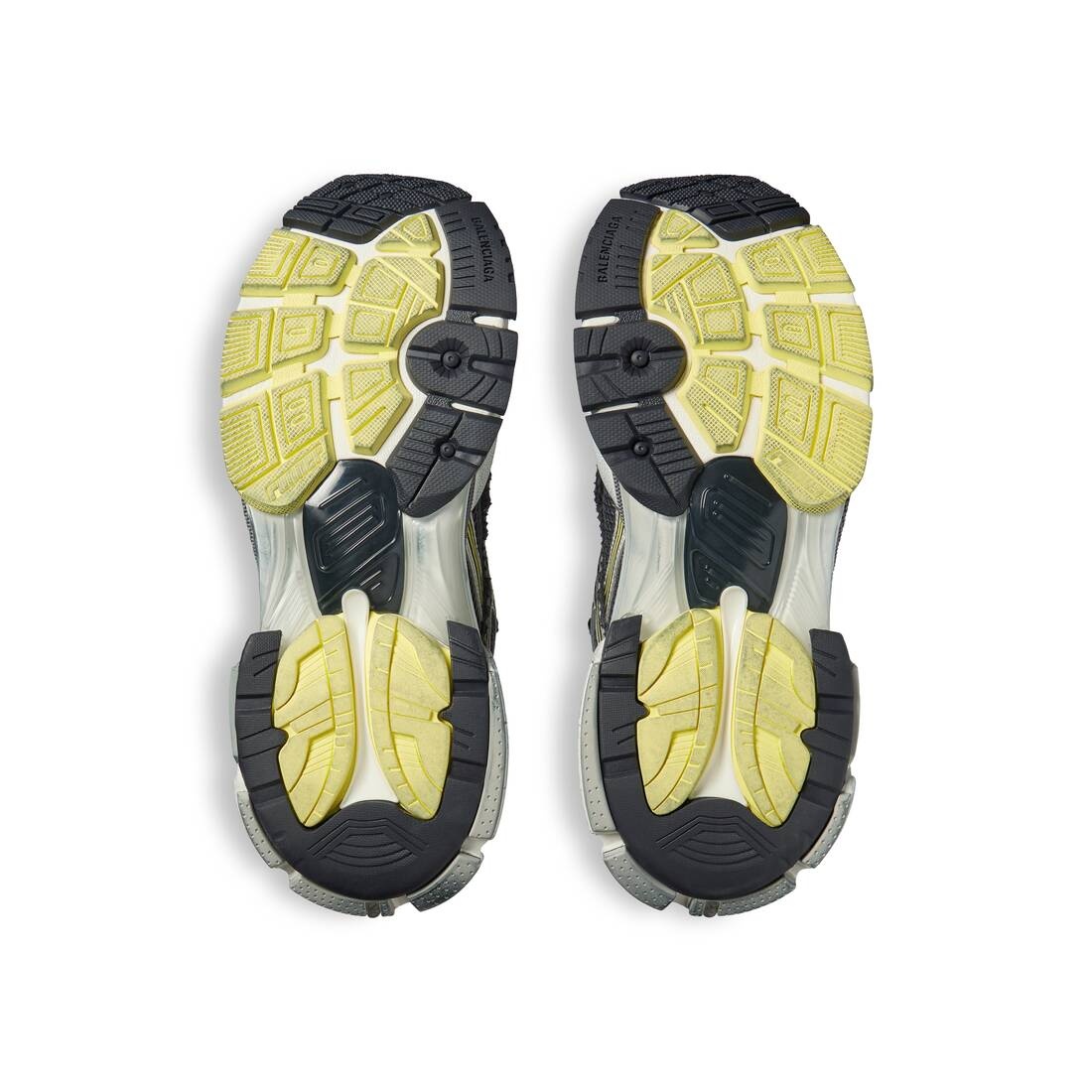 Men's Runner Sneaker  in Grey/yellow/white - 7
