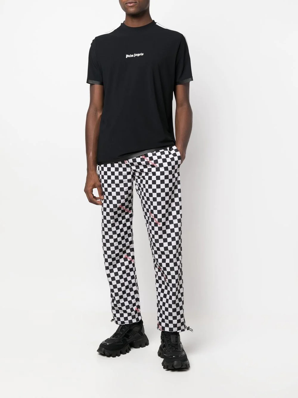 damier-print track pants - 2