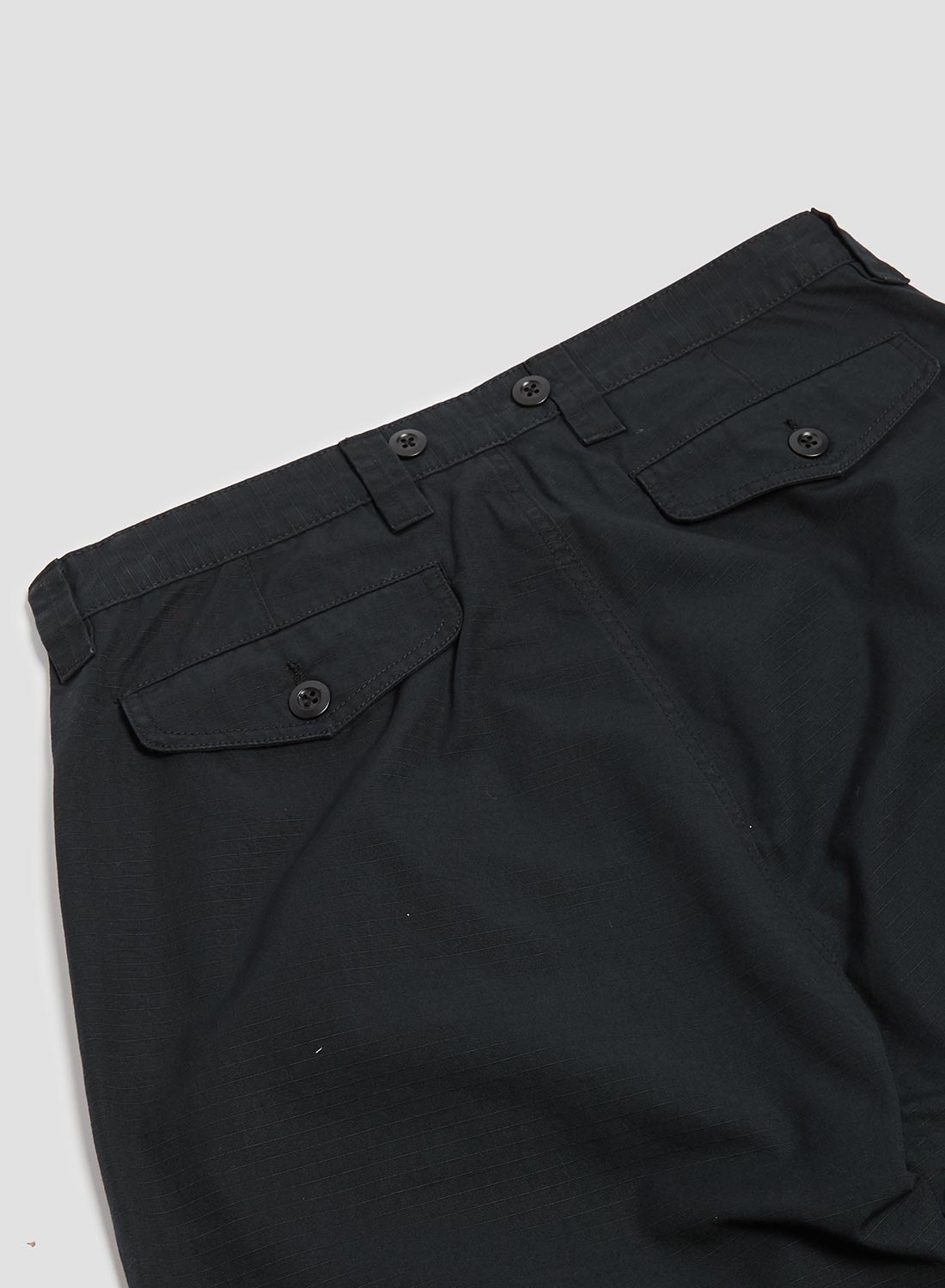 Pleated Chino Ripstop in Black - 8