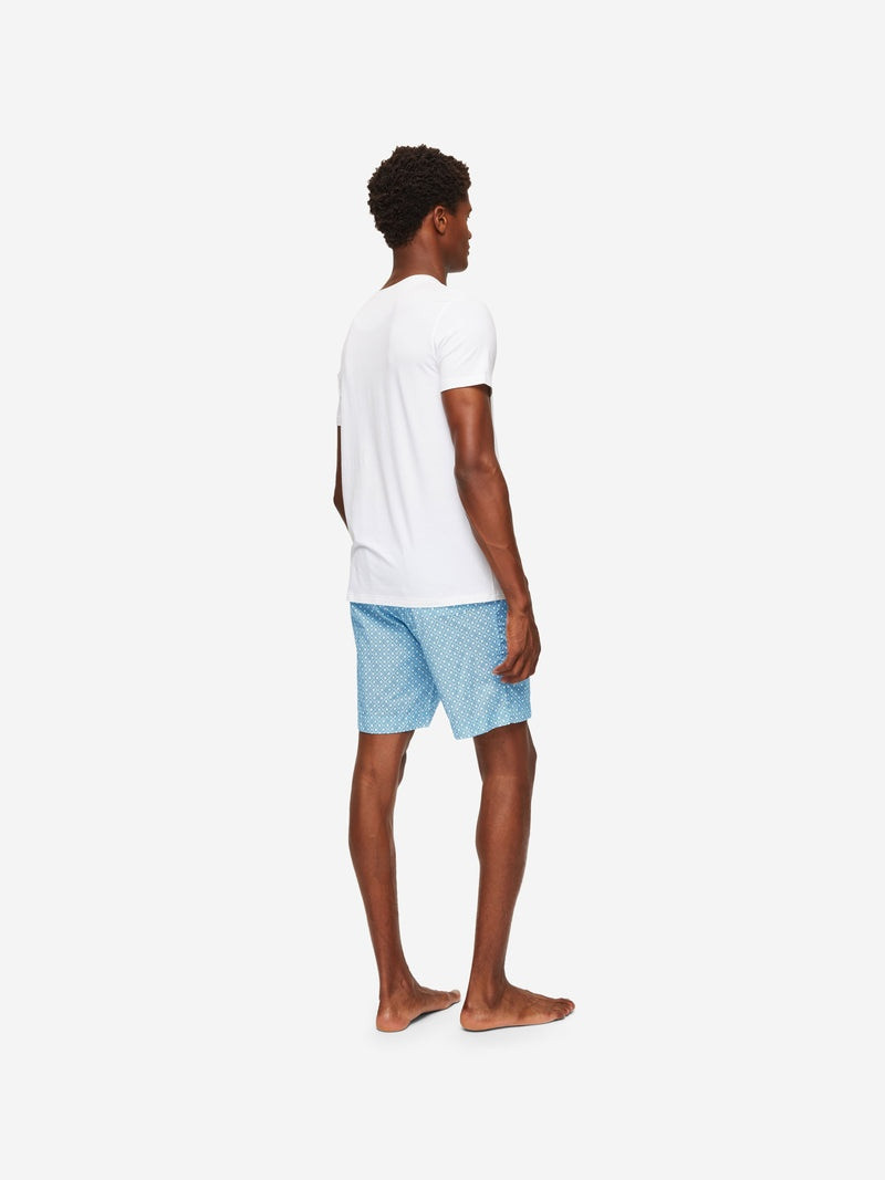 Men's Lounge Shorts Ledbury 56 Cotton Batiste Blue 4