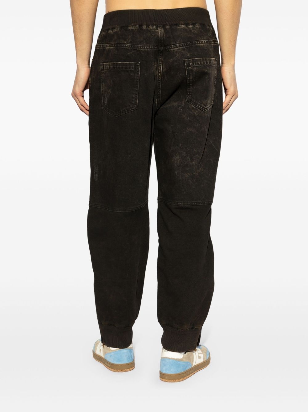 cotton straight-leg trousers - 4