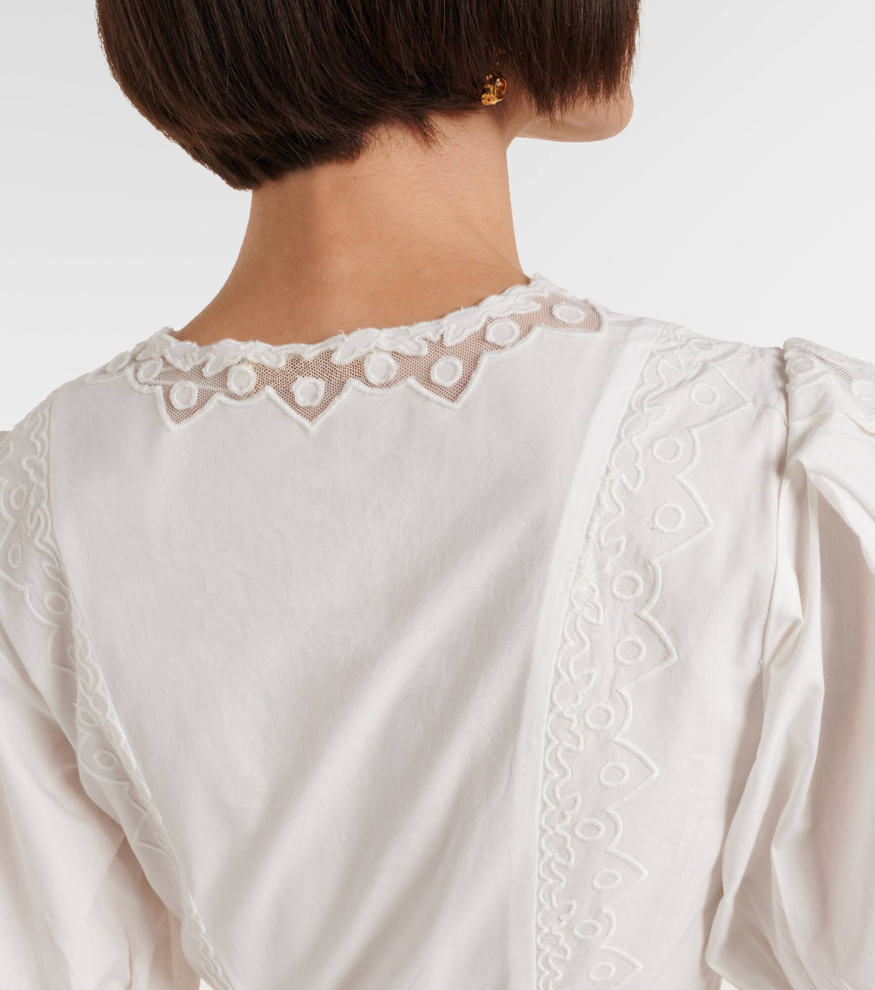 Camila embroidered cotton minidress - 6