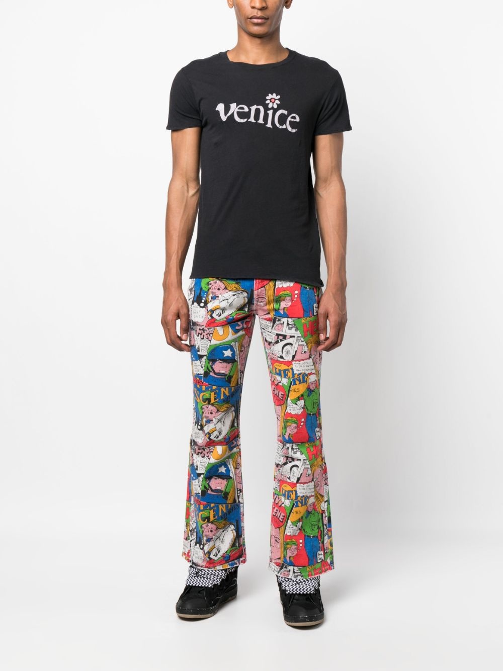 Venice-print cotton T-shirt - 2