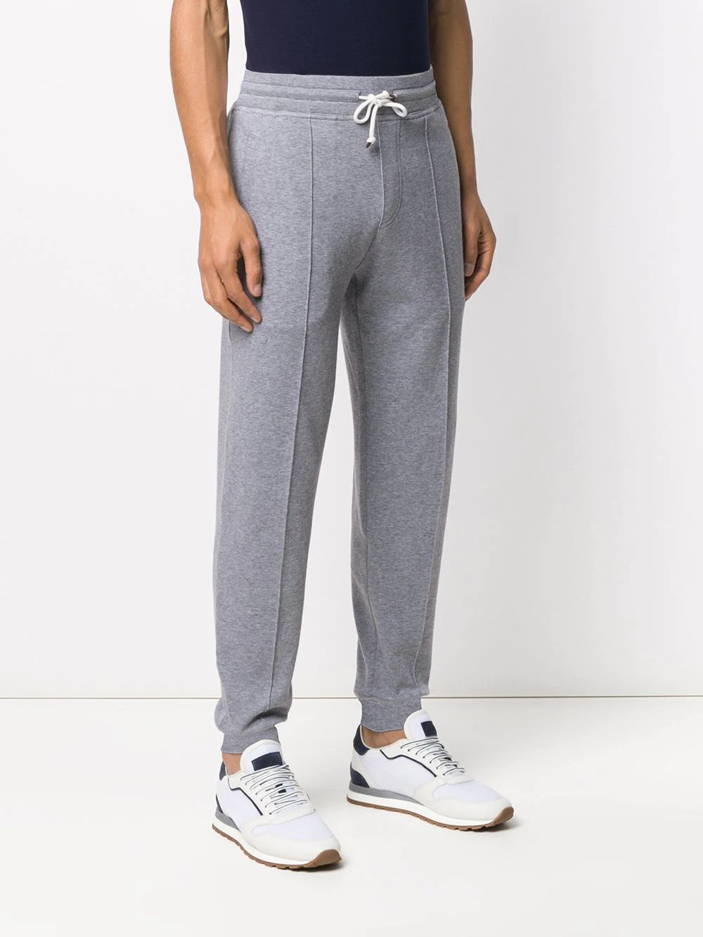 contrast waist and cuffs track pants - 3