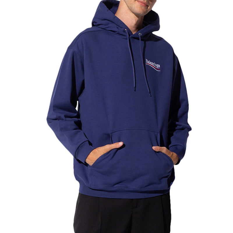 Balenciaga Political Campaign Hoodie Medium Fit 'Blue' 600583TKVI91195 - 4