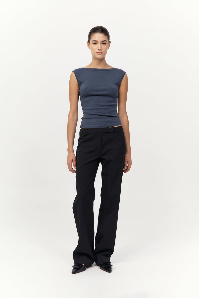 90s Splice Panelled Pants - Black / Black 2