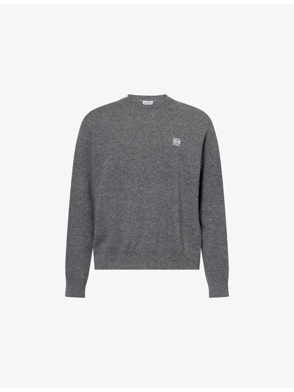 Regular-Fit Embroidered-Logo Wool Jumper - 1