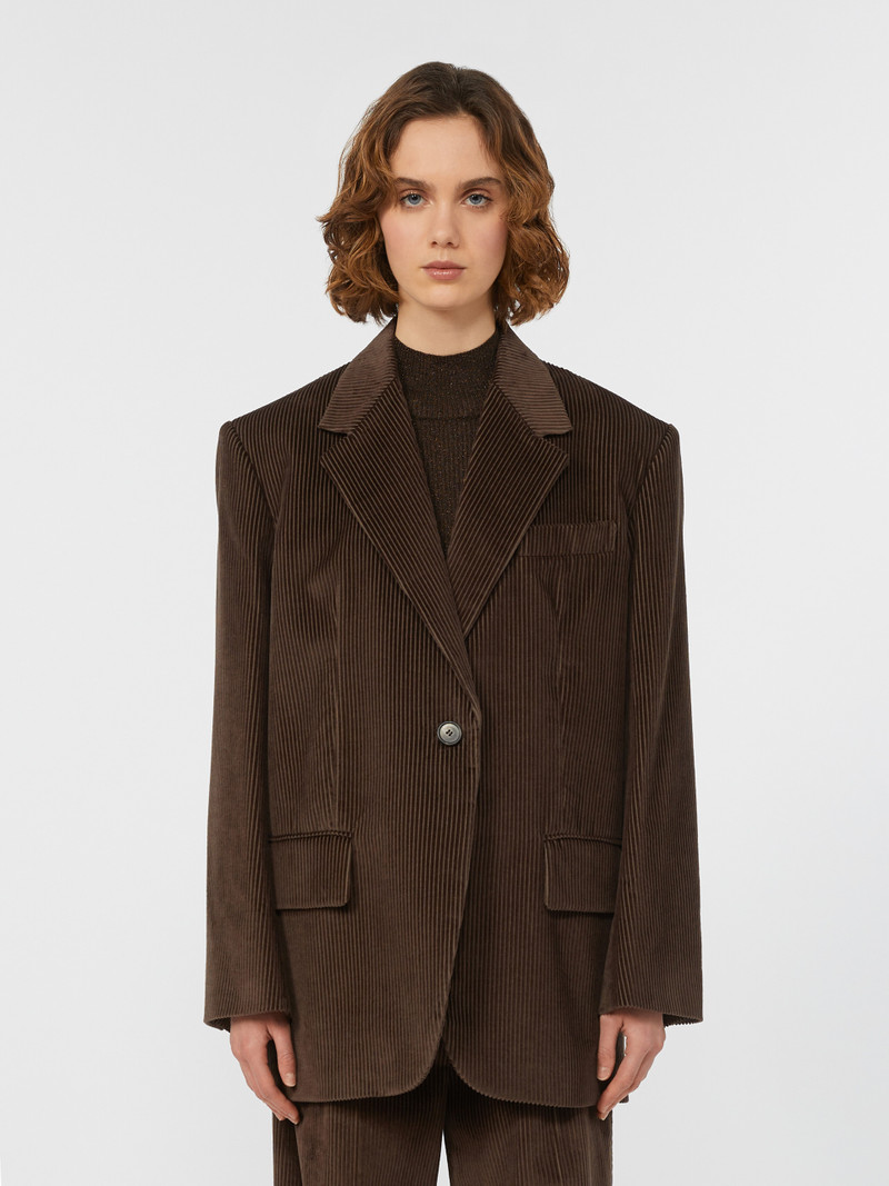 FORMIA Single-breasted velvet blazer 3