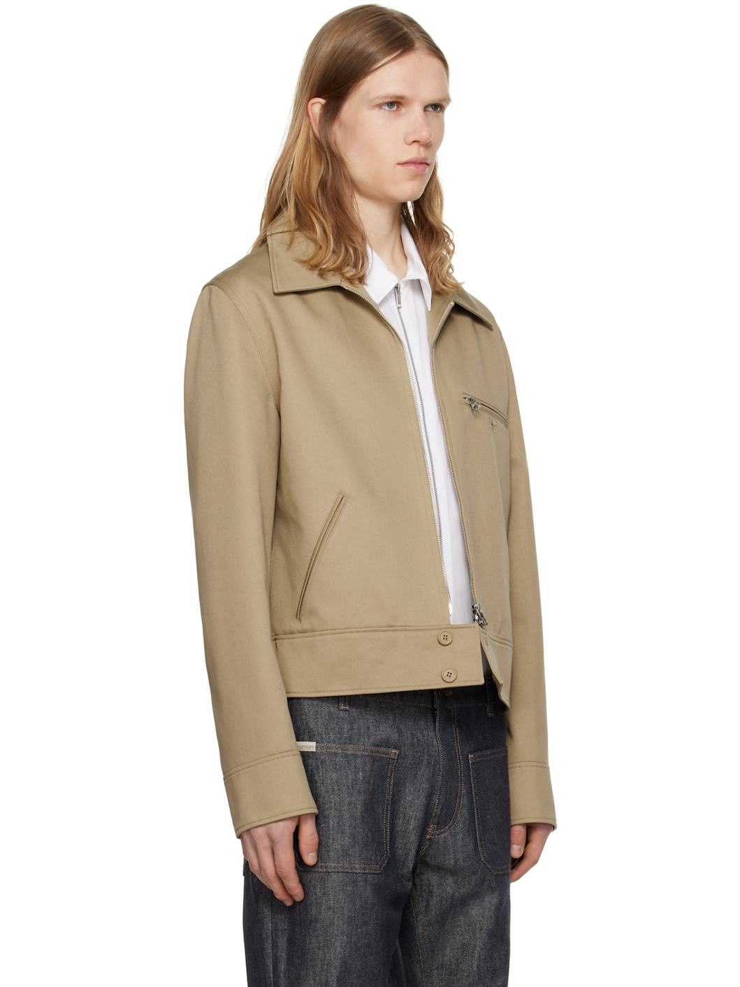 Beige Zipped Jacket - 2