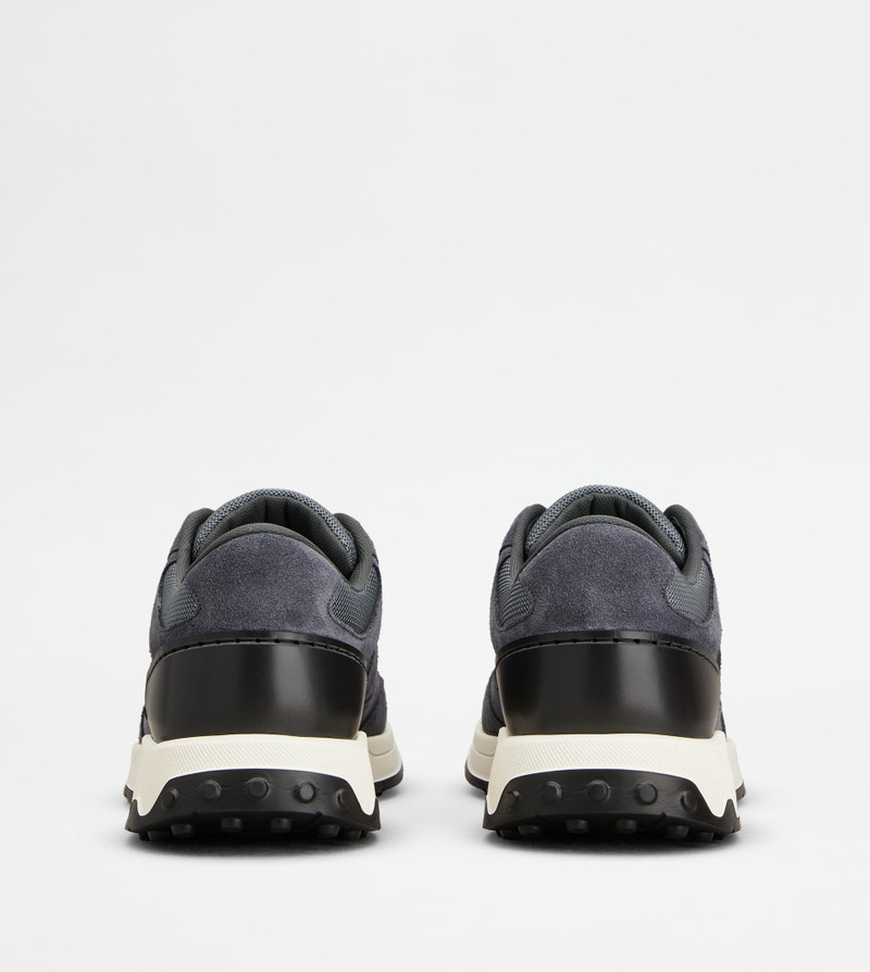 Tod's SNEAKERS IN LEATHER AND FABRIC - GREY outlook