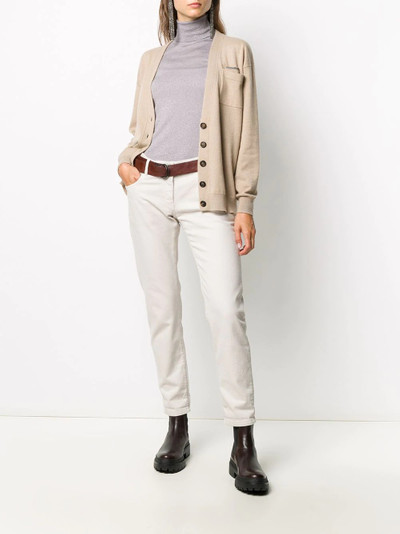 Brunello Cucinelli fine-knit roll-neck top outlook