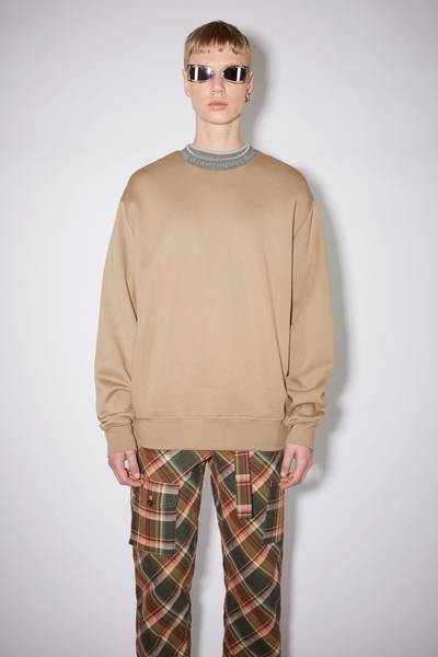 Acne Studios Logo rib sweatshirt - Dark beige outlook