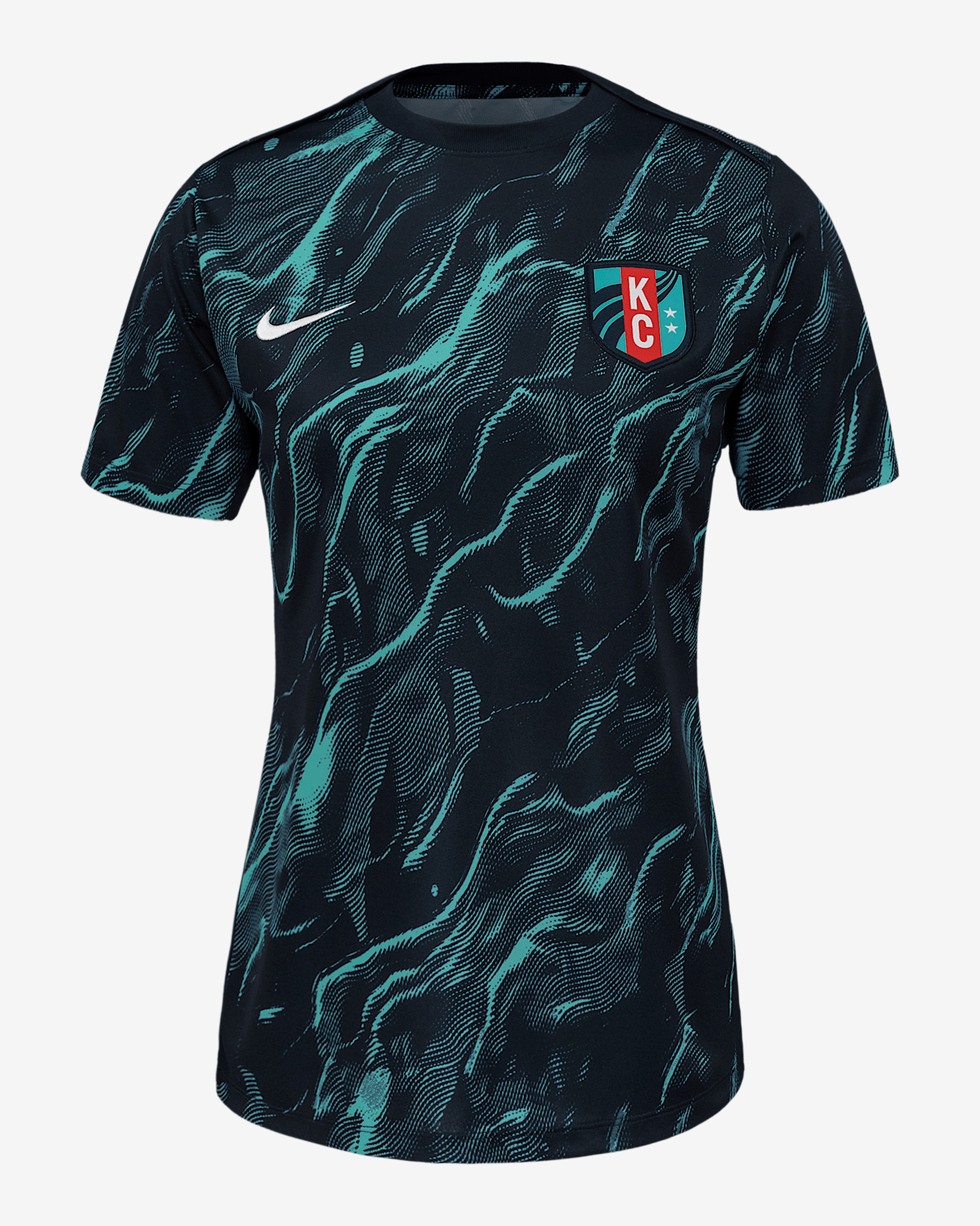 KC Current 2025 Women's Nike NWSL Short-Sleeve Pre-Match Top - 1