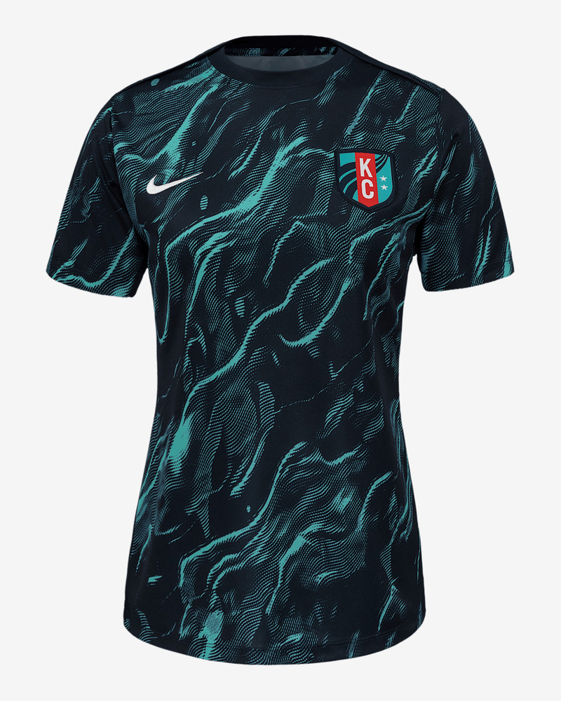 KC Current 2025 Women's Nike NWSL Short-Sleeve Pre-Match Top 1