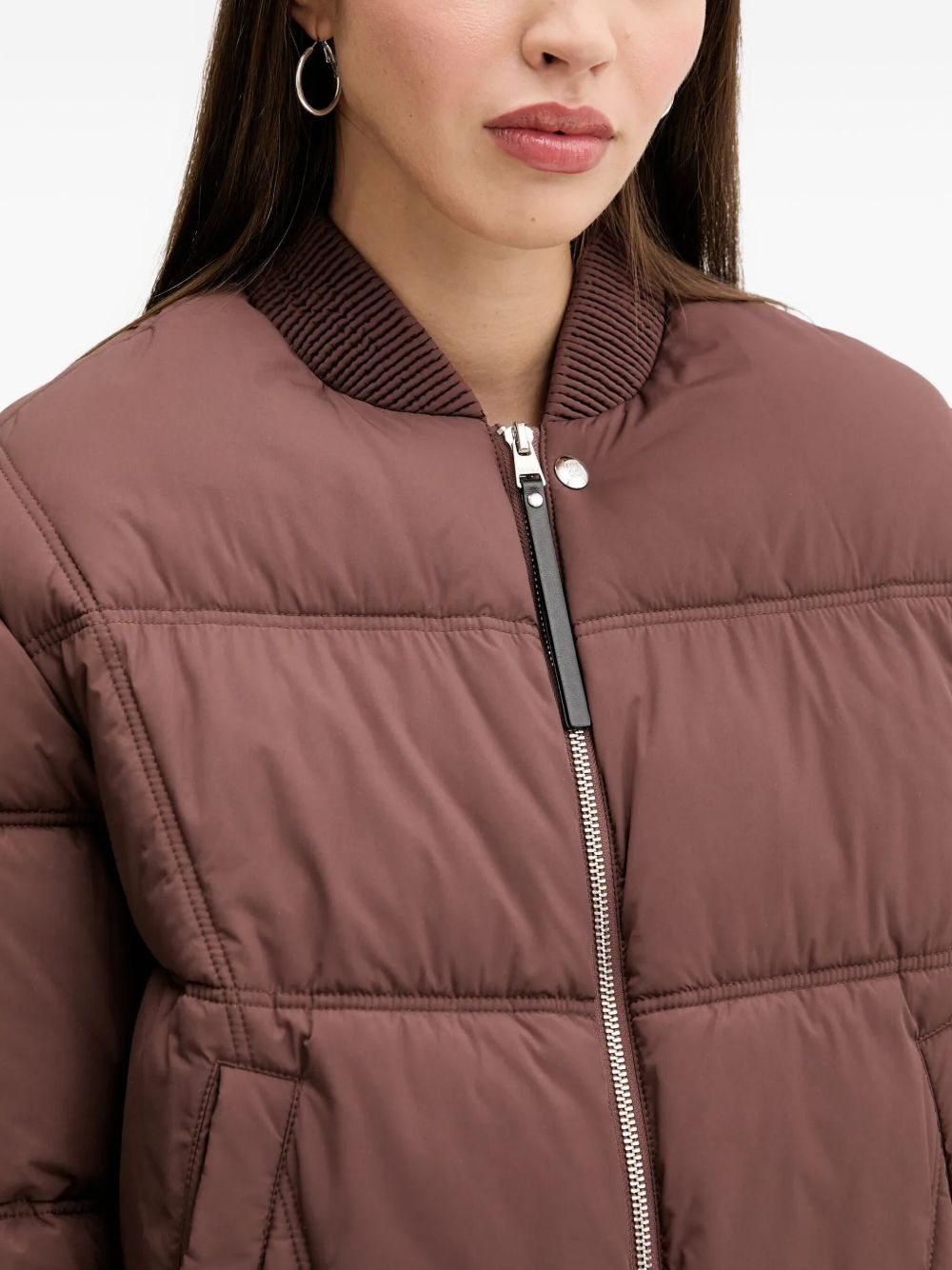 zip-fastening padded jacket - 4