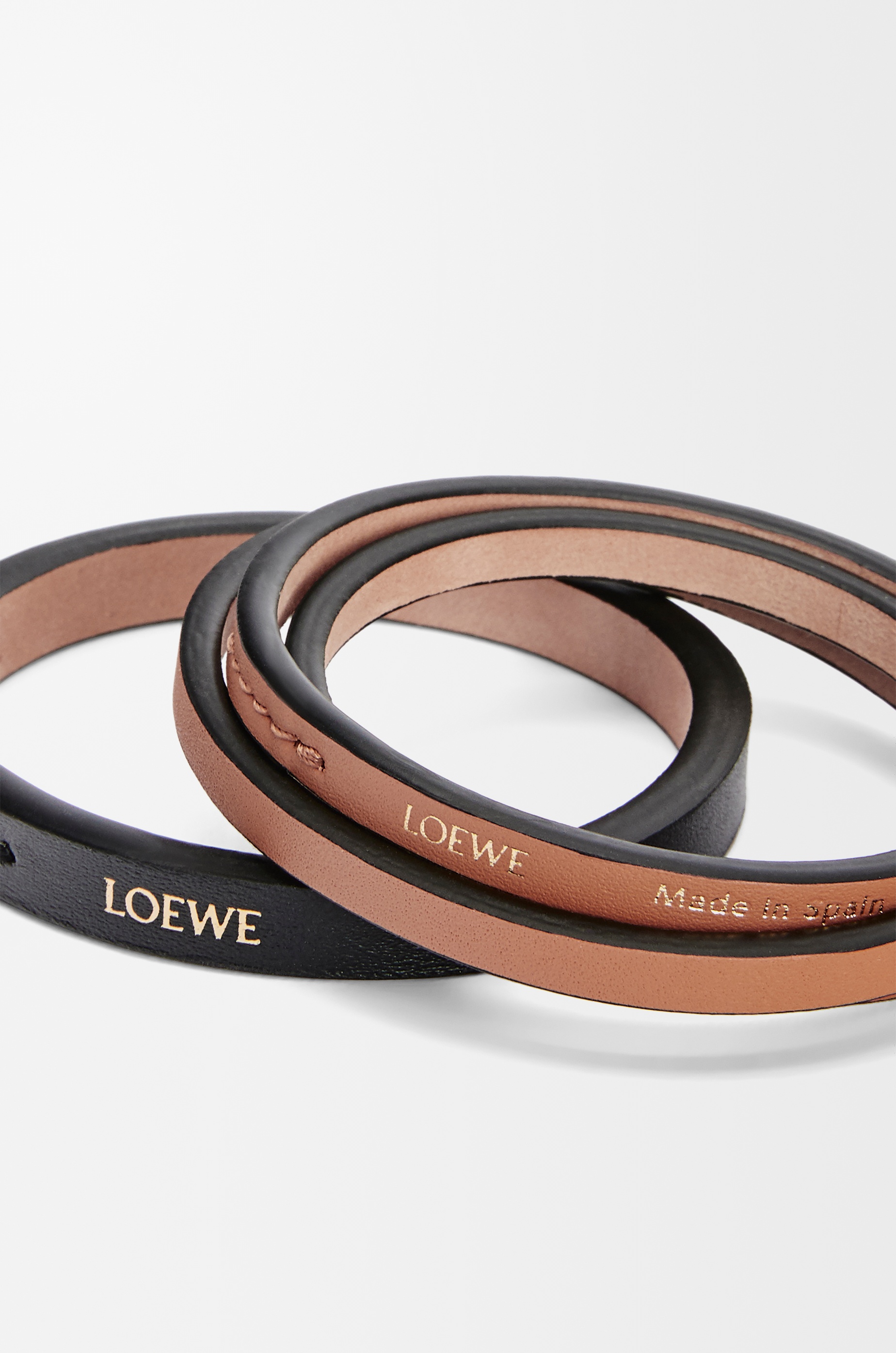 Double bangle set in classic calfskin - 3