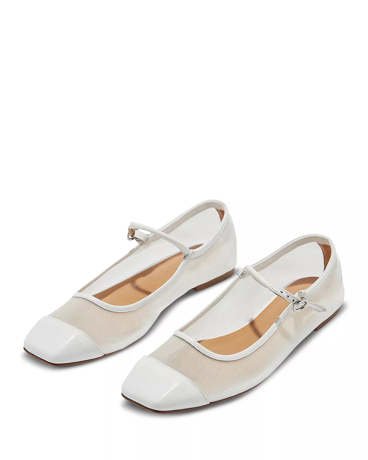 Women's Uma Mesh Leather Flats - 5
