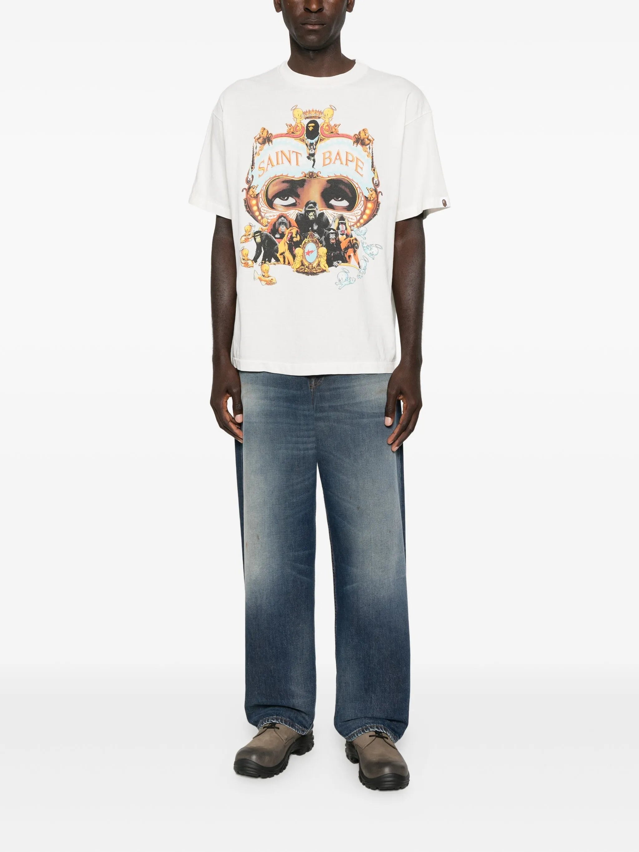 Saint Mxxxxxx X A BATHING APE® Generation Graphic-print T-shirt - 2