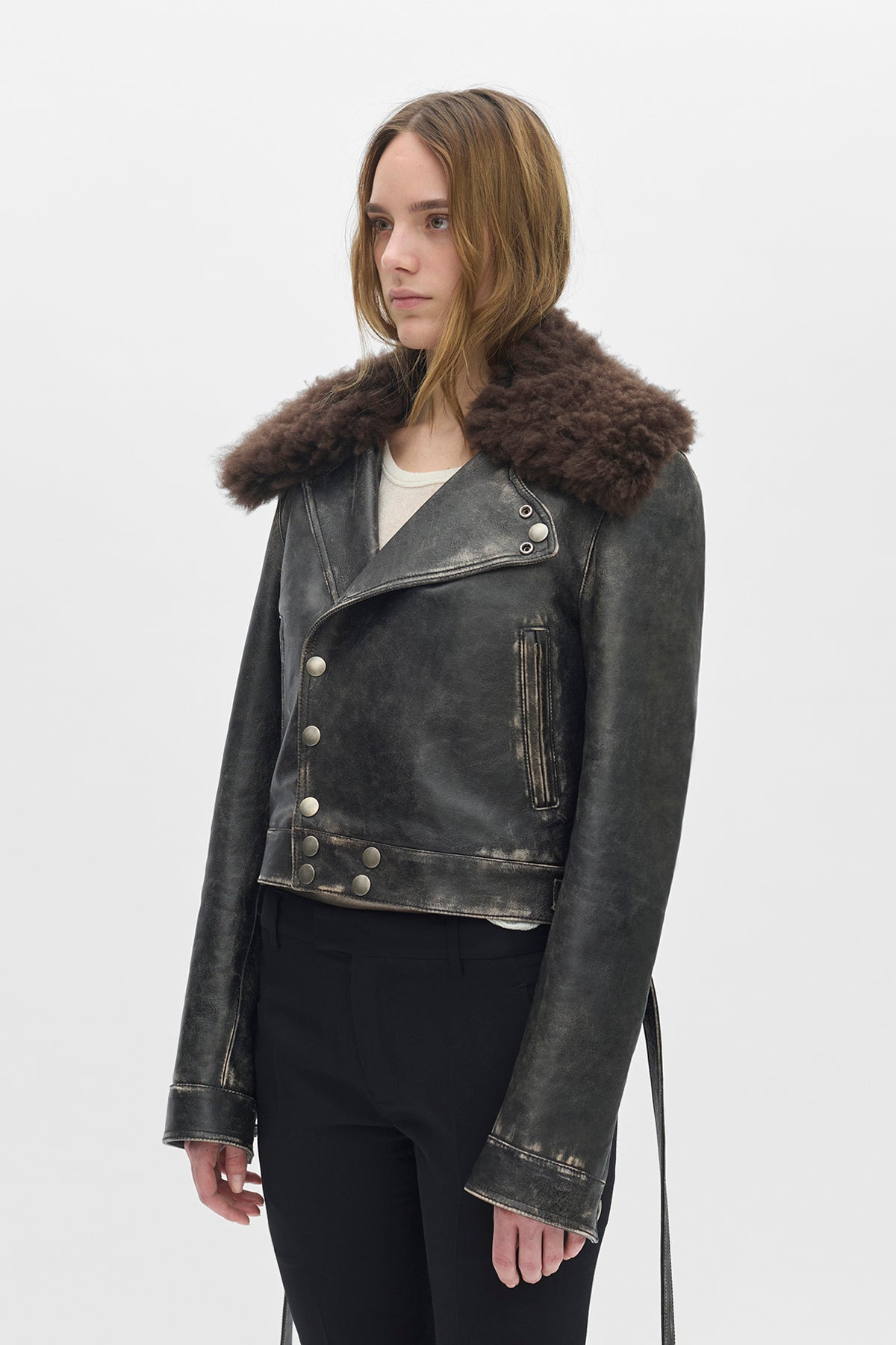 Wiebke Wool and Shearling Perfecto - 2