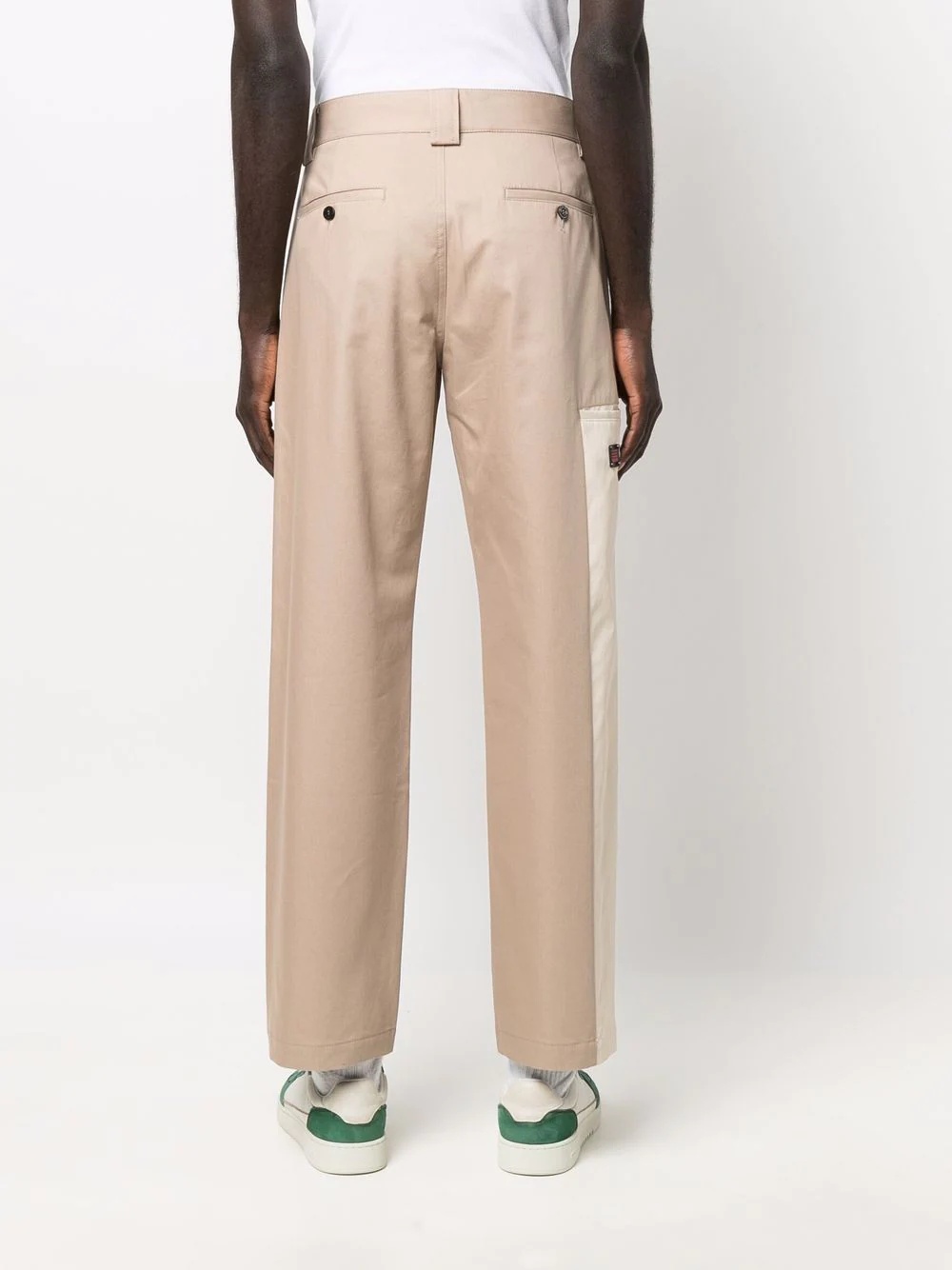 contrasting panel detail trousers - 4