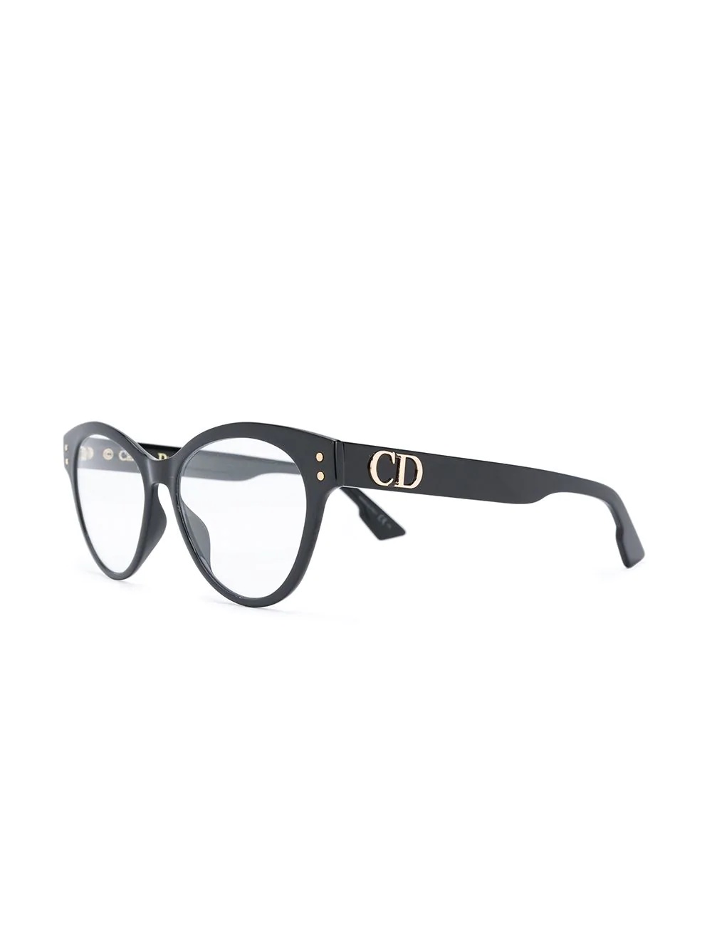 cat-eye logo glasses - 2