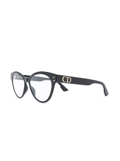 Dior cat-eye logo glasses outlook