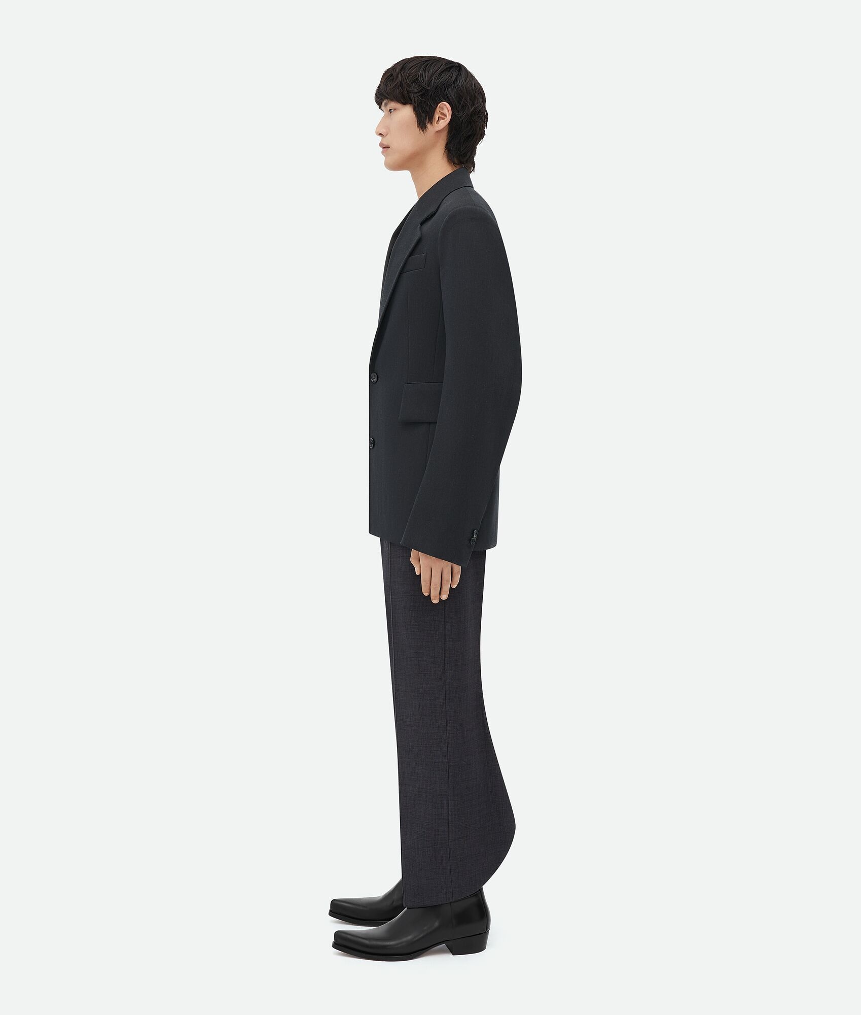 Curved Sleeves Light Wool Jacket - 2