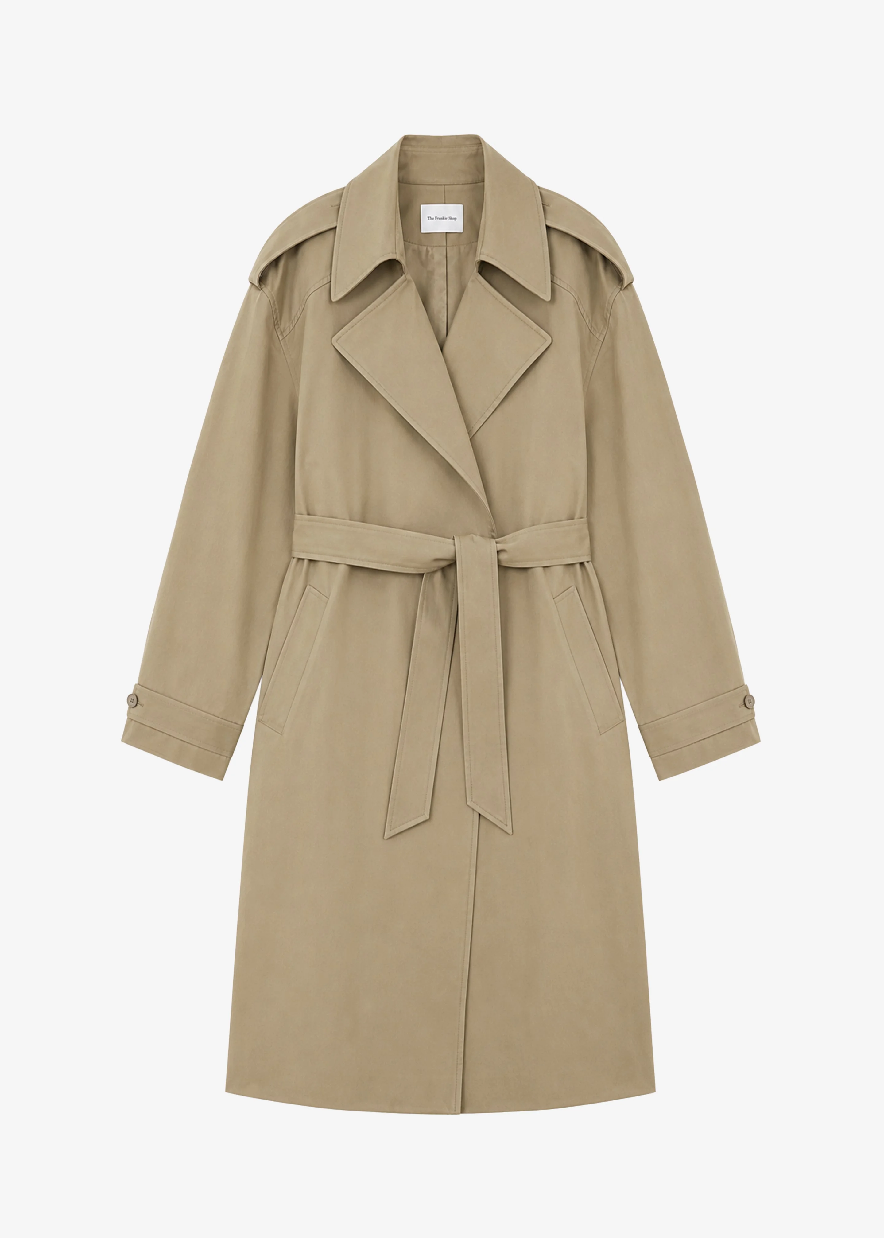 Esben Cotton Trench Coat - Light Taupe - 1