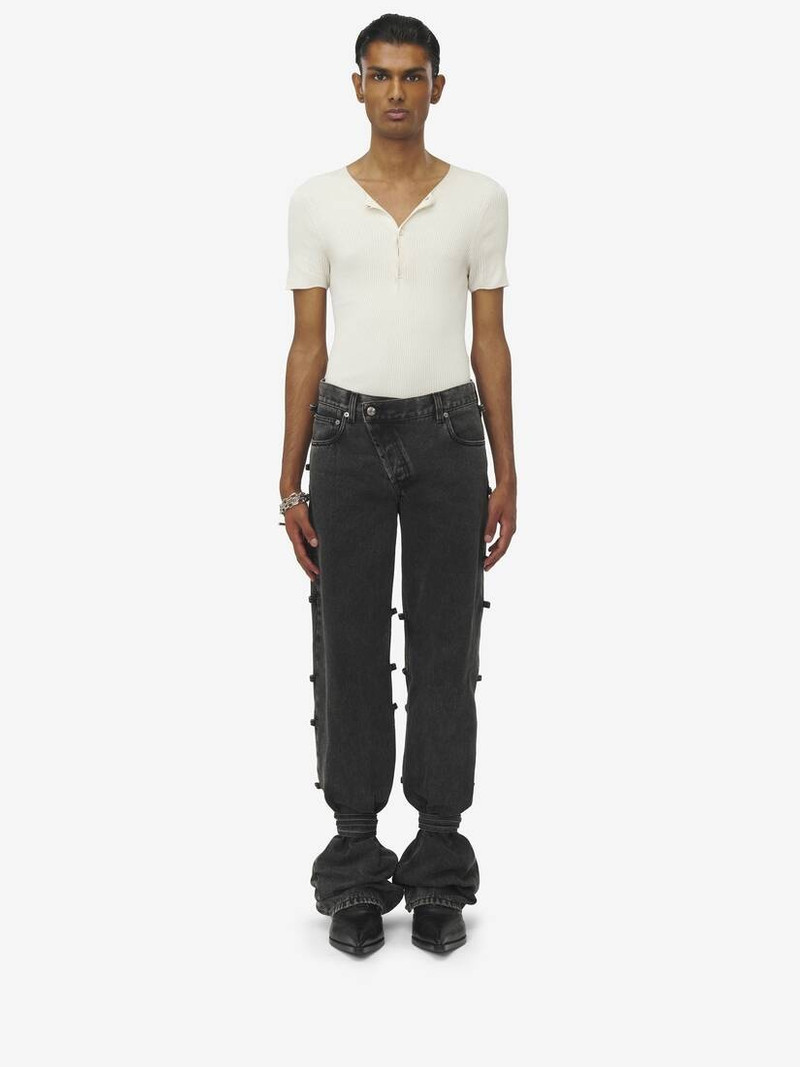 Alexander McQueen Baggy Tied Jeans outlook