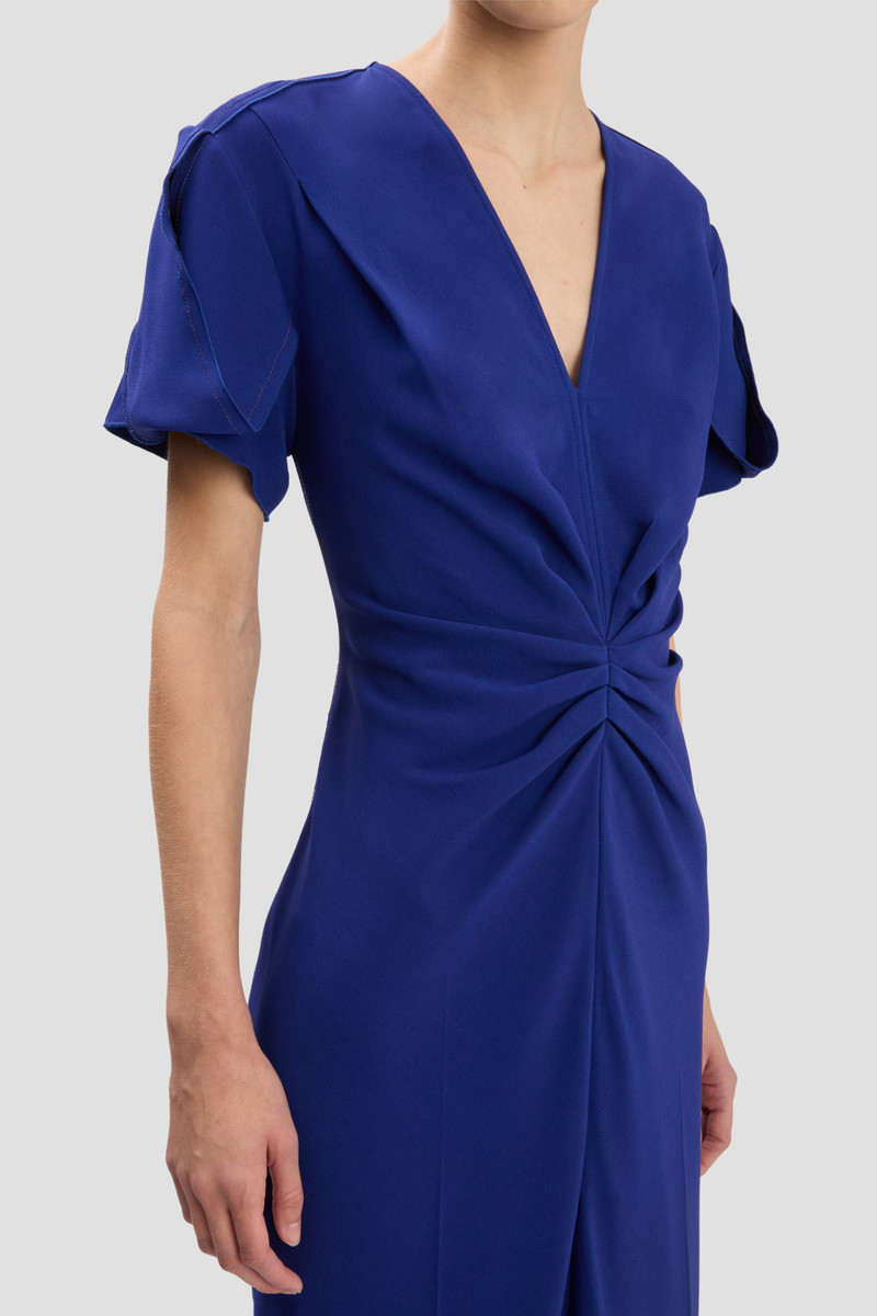 Eve Midi Dress In Bright Indigo 4