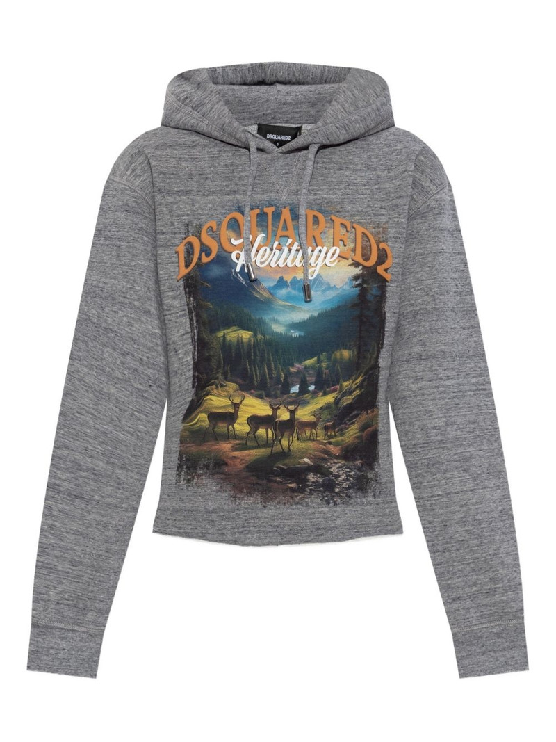 landscape-print hoodie 1