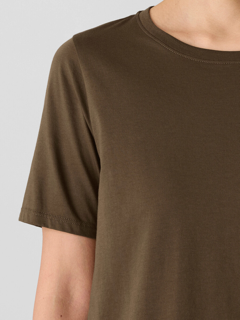 Organic Pima Cotton Jersey Round Neck Tee 5