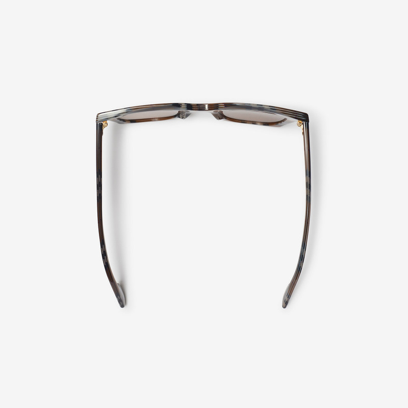 Check Bio-acetate Square Frame Sunglasses 5